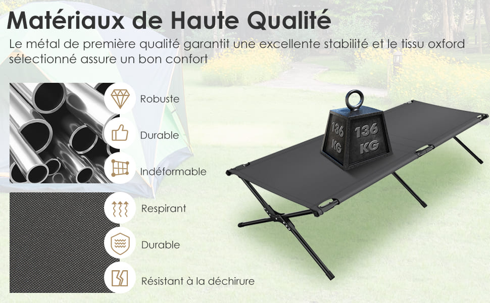 lit extérieur pliable portable