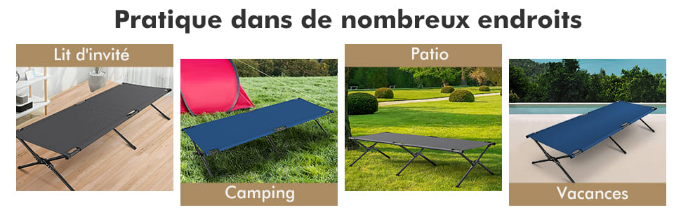 lit pliant de tente pour dormir