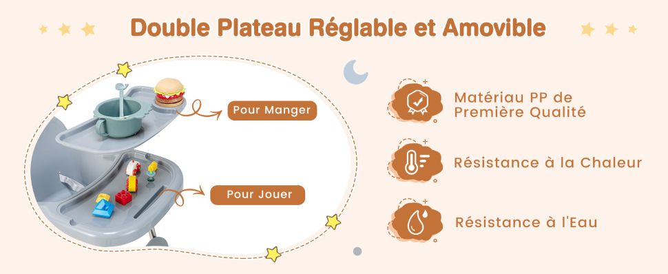 chaise-d'alimentation-reglable