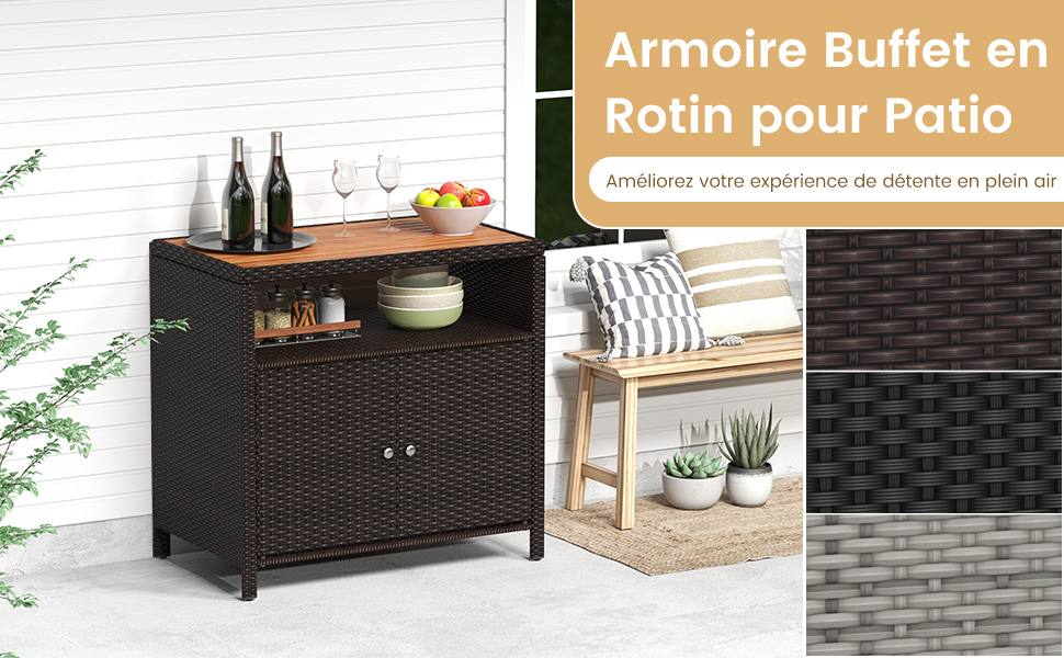 armoire-de-rangement-en-rotin-avec-plateau-en-bois-d'acacia
