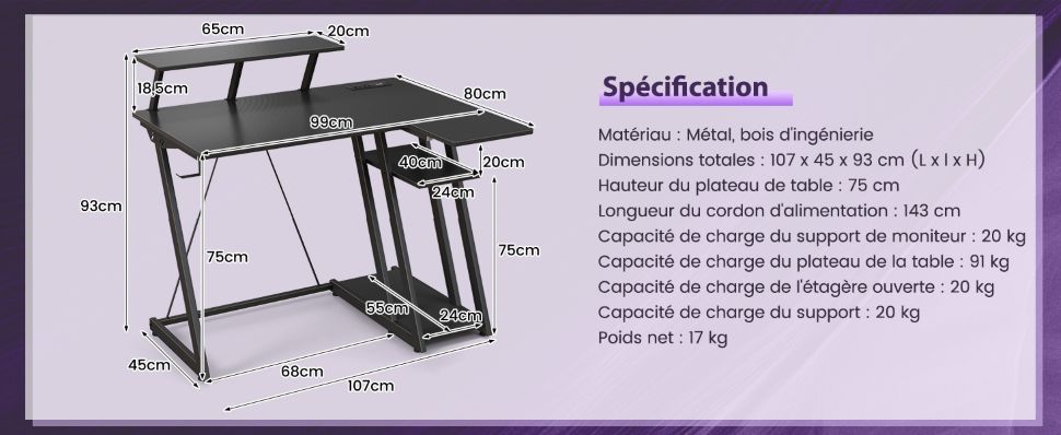 poste-de-travail-PC-avec-prises-ports-USB