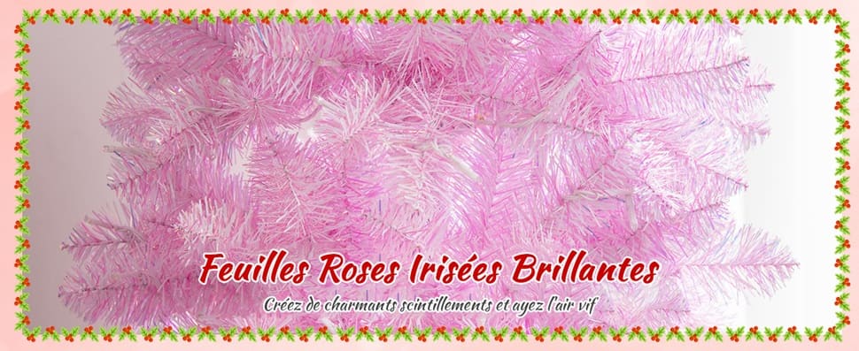sapin de Noël rose