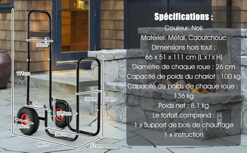 support-de-buches-roulant