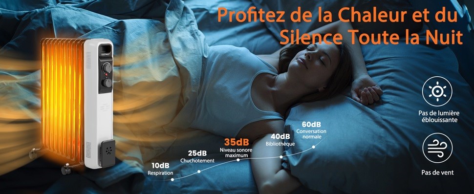 radiateur portable d'intérieur silencieux