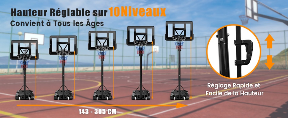 panier de basket-ball mobile