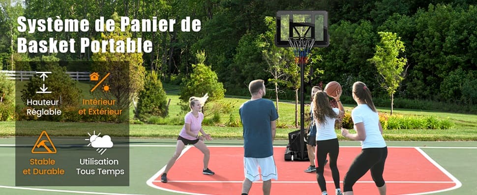 panier de basket-ball sur roues