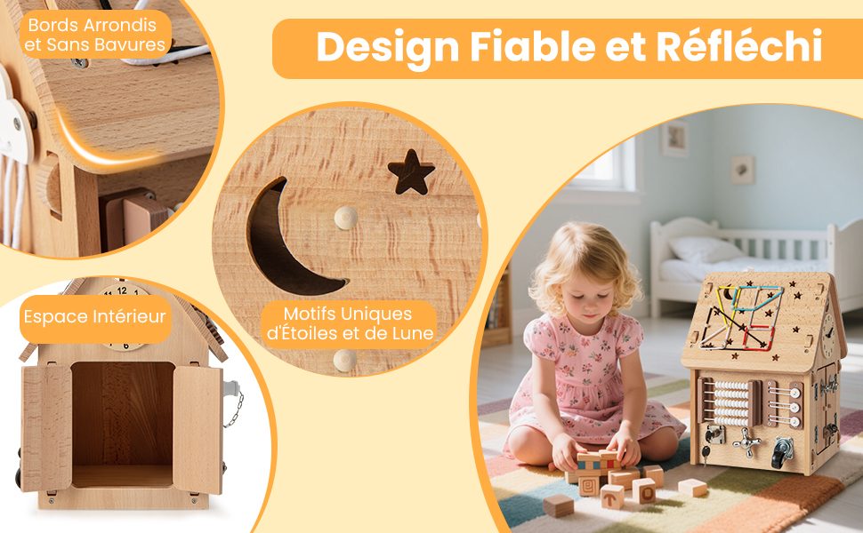 maison-avec-des-planches-d'activite-pour-la-motricite-fine