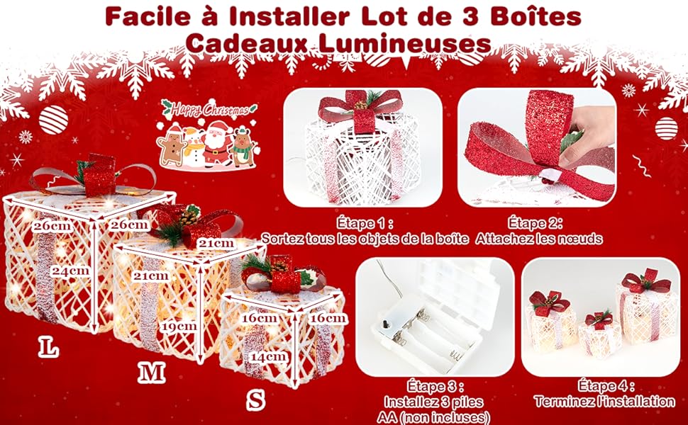 Lot-de-3-Boites-a-Cadeaux-Lumineuses-de-Noel