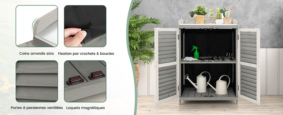 abri de jardin extérieur