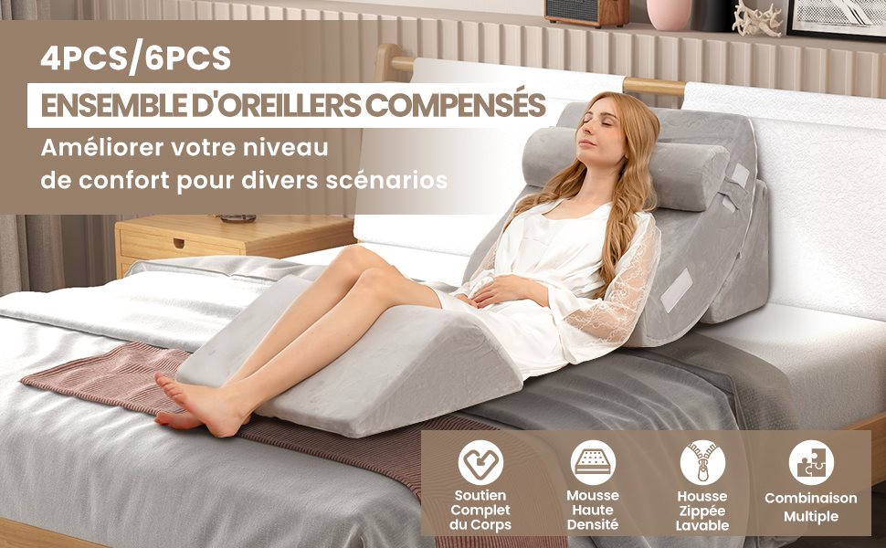 ensemble d'oreillers en coin
