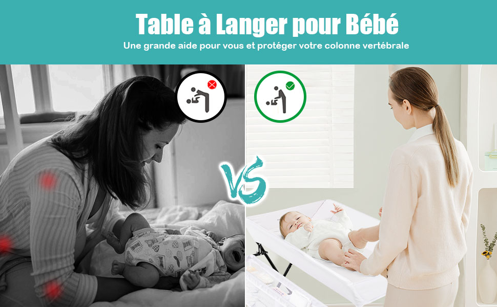 table à langer pliante