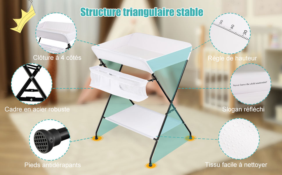 table à langer portable pour nouveau-né