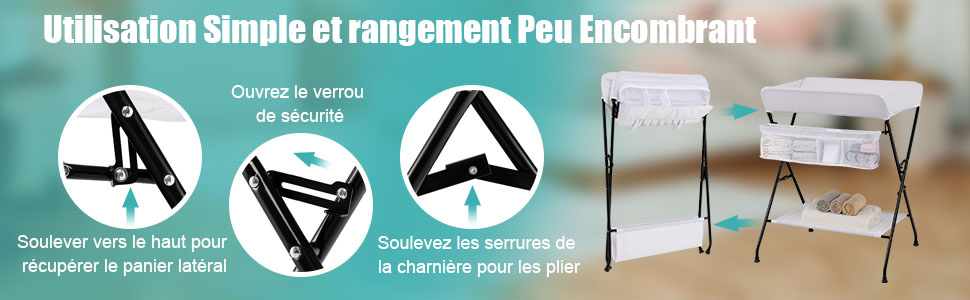 table à langer pour la chambre du nouveau-né