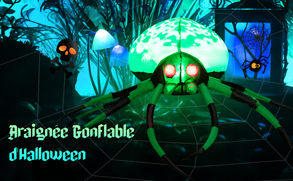Araignee-gonflable-d'Halloween-avec-lumieres-multicolores