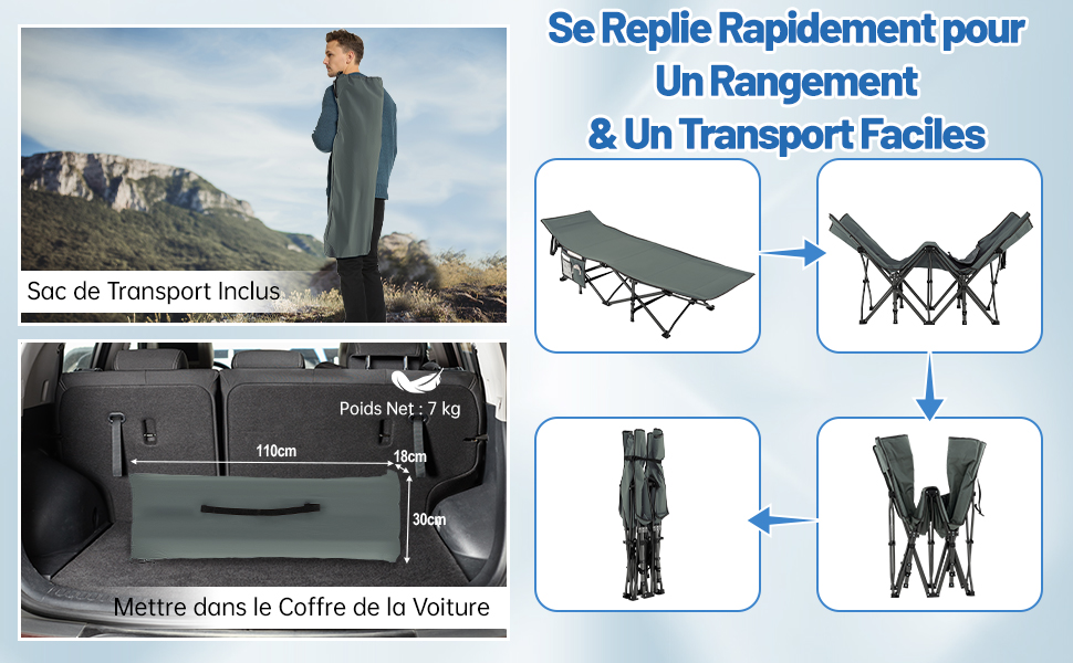 opvouwbaar campingbed voor volwassenen