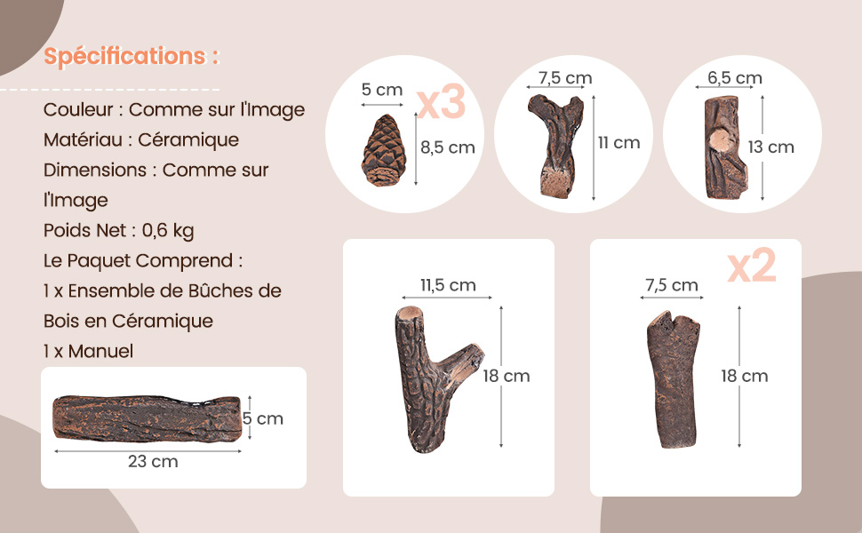buches-de-bois-artificielles