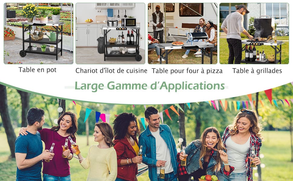 chariot de cuisine extérieur
