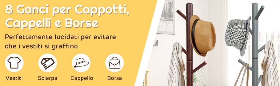 albero porta abiti ben realizzato