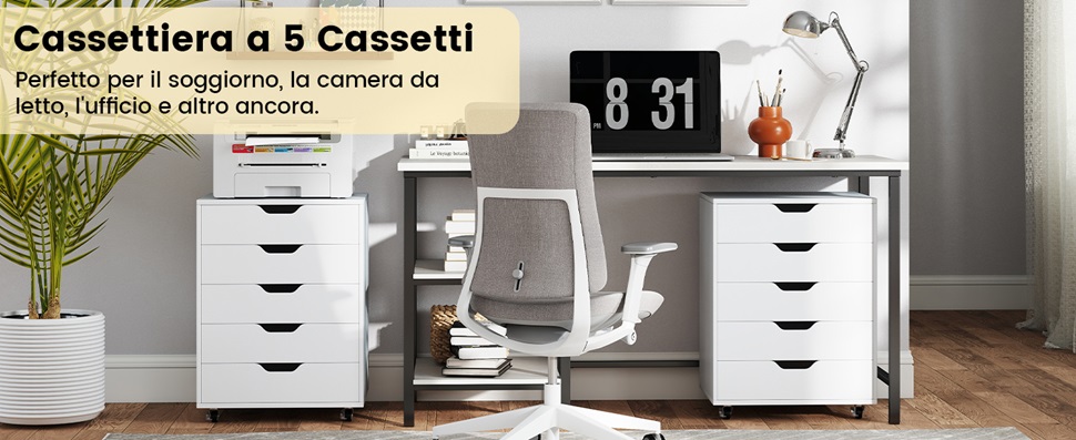 Sistema di Archiviazione a 5 Cassetti