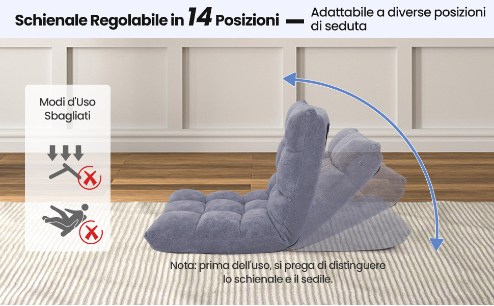 Sedia portatile da pavimento
