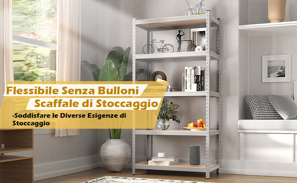 scaffale con 5 mensole