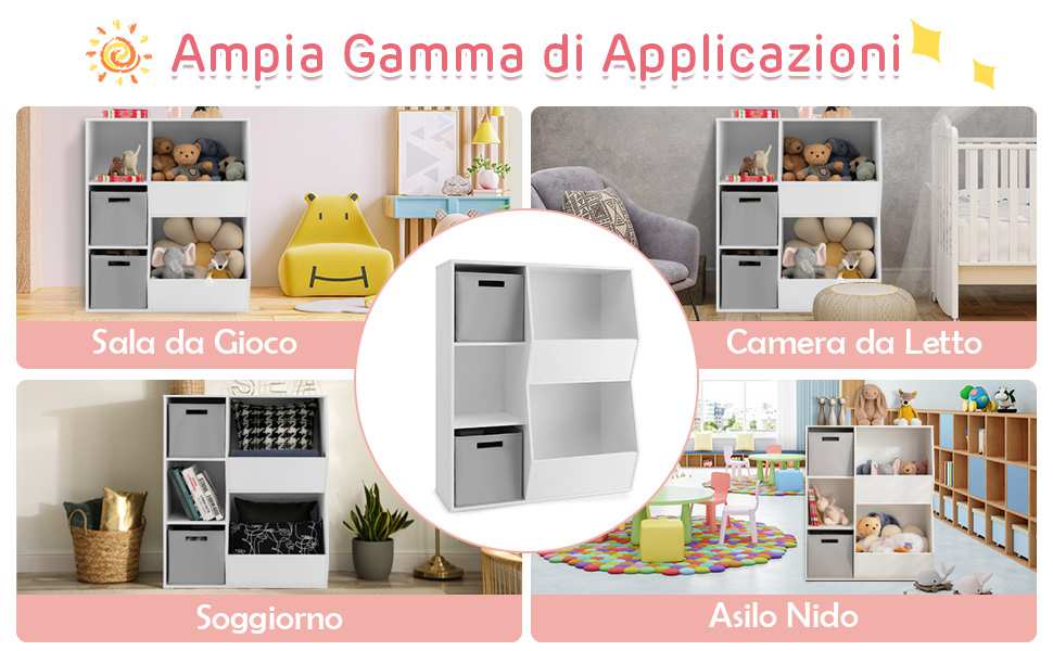 Lauatiiu Set di 3 contenitori pieghevoli in feltro, a forma di cubo, per ufficio, camera dei giochi, camera da letto, 31 x 31 x 31 cm (rosa fulmine