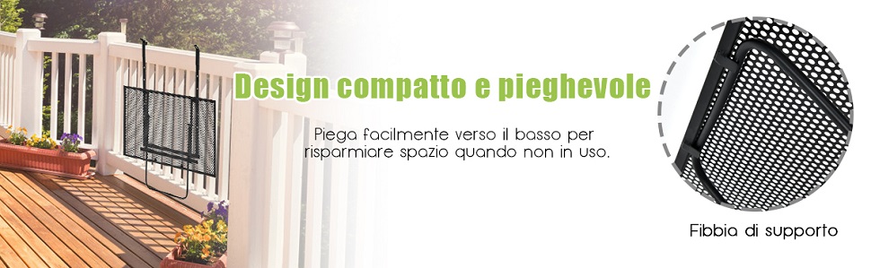 Tavolo pieghevole con regolabili in altezza