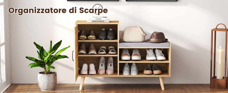 Scarpiera in Rattan, Armadietto portaoggetti Moderno for