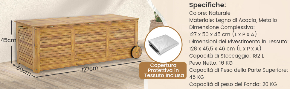 Baule Portagiochi in Legno per Bambini 830 x 455 x 609 mm Grande Panca Portaoggetti per Bambini Piccoli con Coperchio a Ribalta, Cerniera di Sicurezza, per Sala Giochi, Camera da Letto