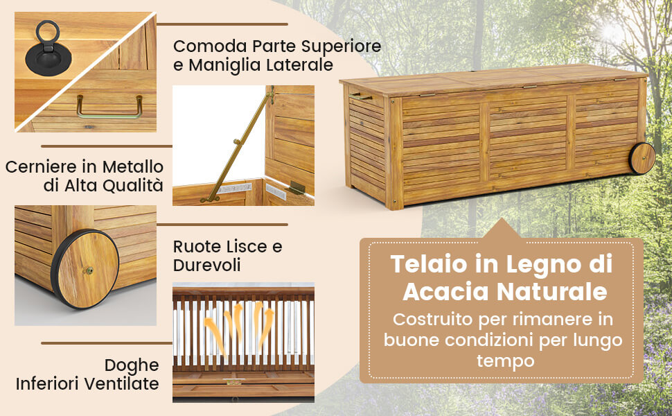 DINZI LVJ Baule Portaoggetti In Legno 80 Cm, Panca Con Coperchio Ammortizzato E Maniglie, Grigio Lavaggio Per Soggiorno E Ingresso