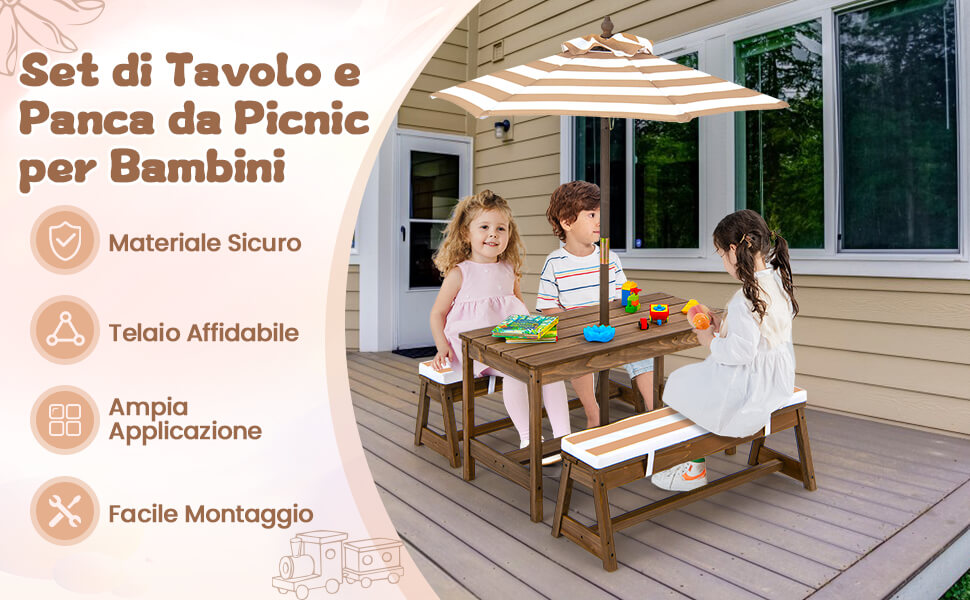 Realizzato con una solida struttura in legno di abete