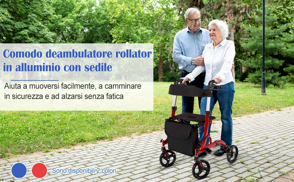Deambulatore con seduta 2 in 1