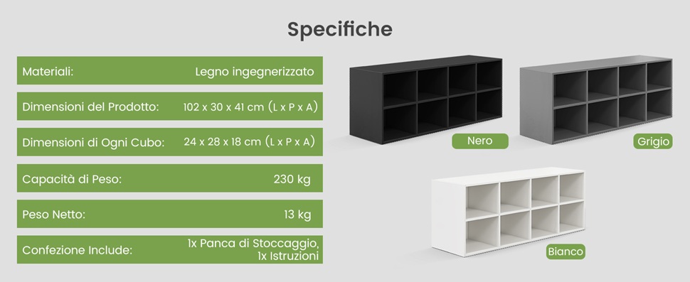 Materiali di alta qualità per un utilizzo a lungo termine