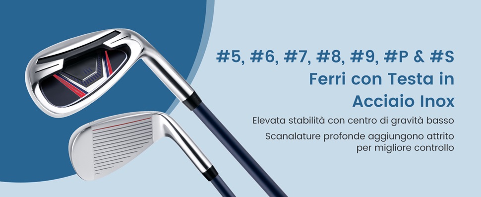 FINGER TEN Copritesta per mazze da golf, copertura lunga per mazze da