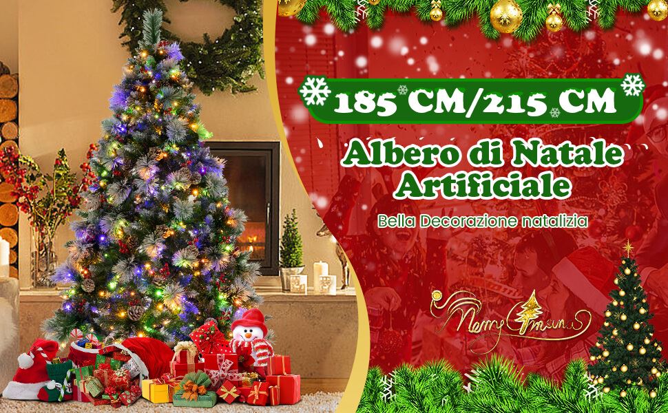 Garvee Albero Di Natale Artificiale Pre-Illuminato 90 cm