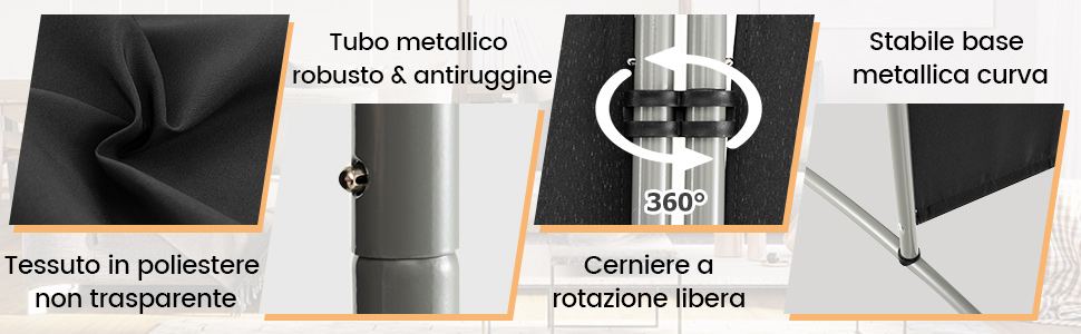 Divisorio in tessuto per casa e ufficio