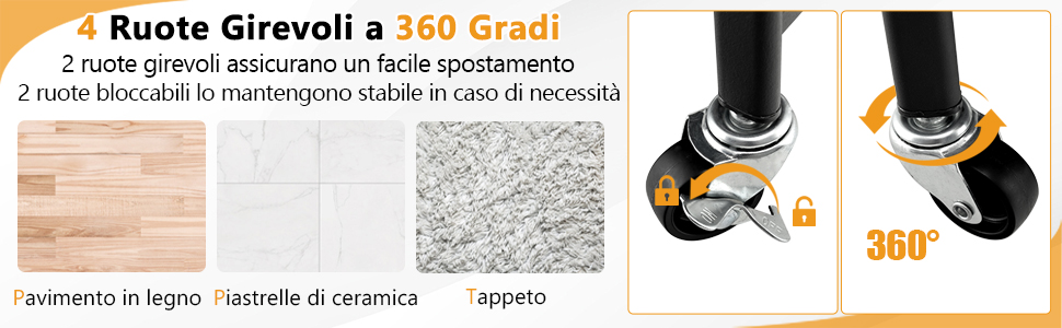 Carrello da cucina in metallo