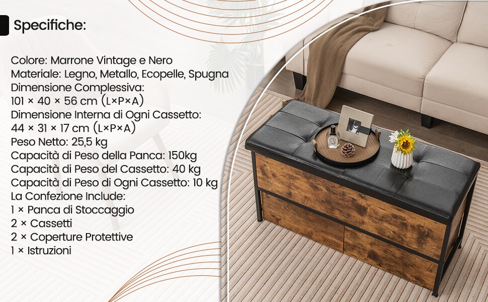 2 Cassetti con Ruote