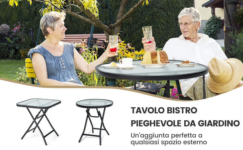 elegante tavolino pieghevole