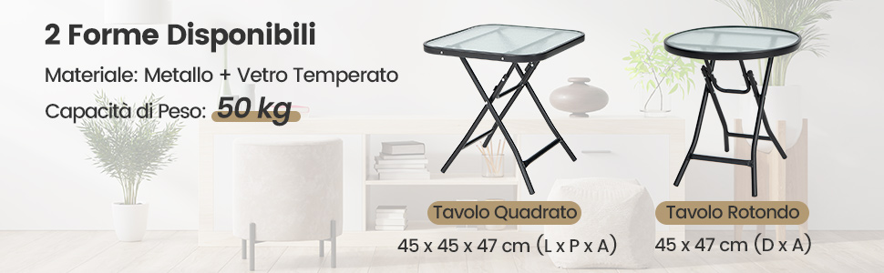 Tavolo da pranzo in vetro temperato