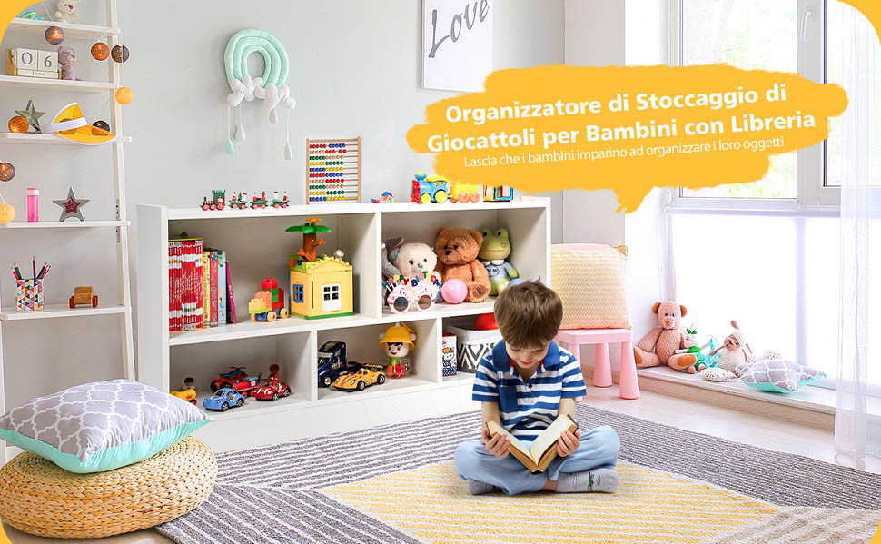 Libreria a 5 cubi per bambini
