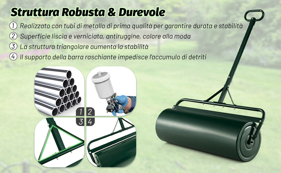 Rullo per giardino compattatore