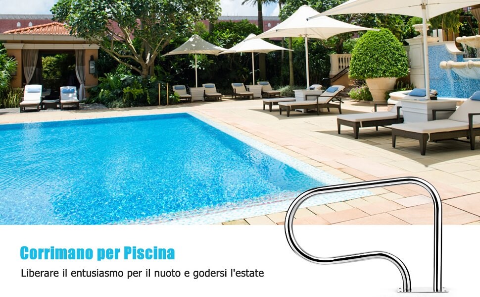 corrimano per piscina