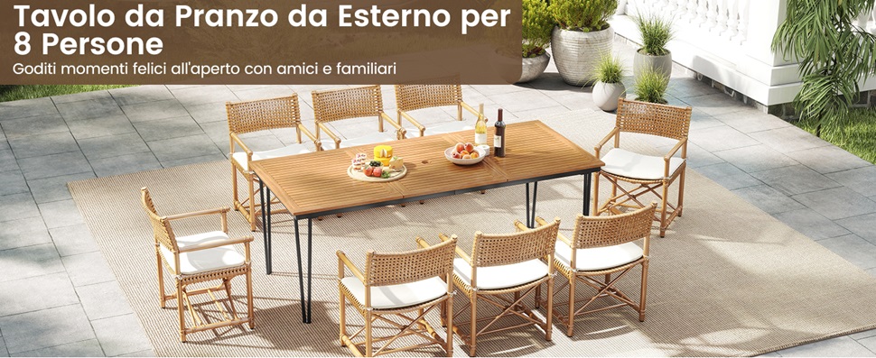 Ampia seduta per 8 persone