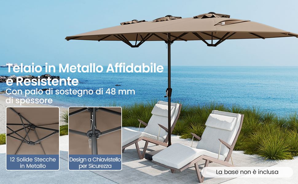 Fissaggio Ombrellone Esterno Supporto Per Ombrellone Da Balcone Regolabile - Clip Per Ringhiera, Senza Fori, Per Terrazzo E Giardino Porta Ombrellone Da Ringhiera