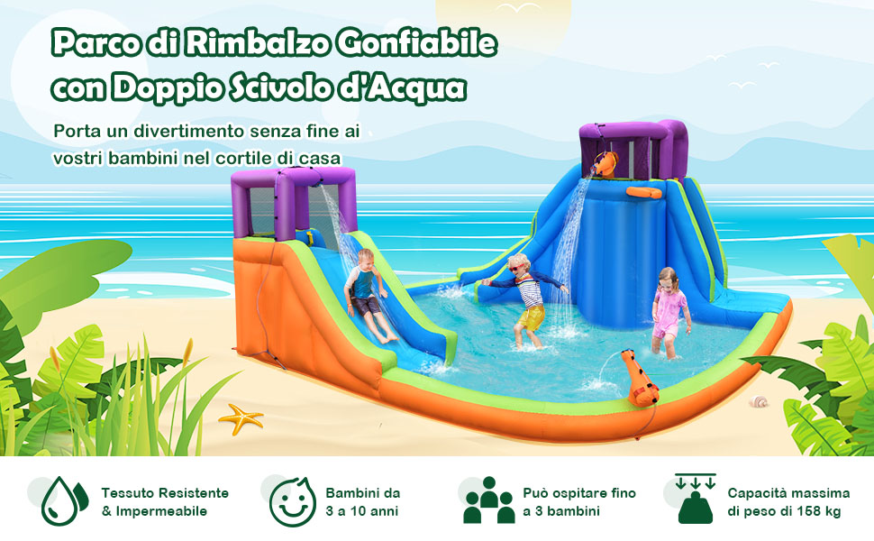 Scivolo Acquatico Tutto-in-Uno