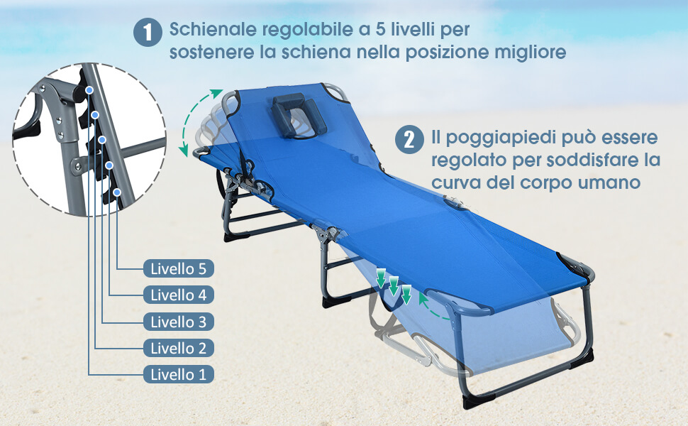 Sedia Sdraio Sdraio Giardino Sdraio Pieghevole Pieghevole Reclinabile Sedia Portatile Balcone Sedile Da Ufficio Patio Lounge Reclinabile Per Patio Interno All'aperto Sdraio da Balcone Sedia Reclinabil