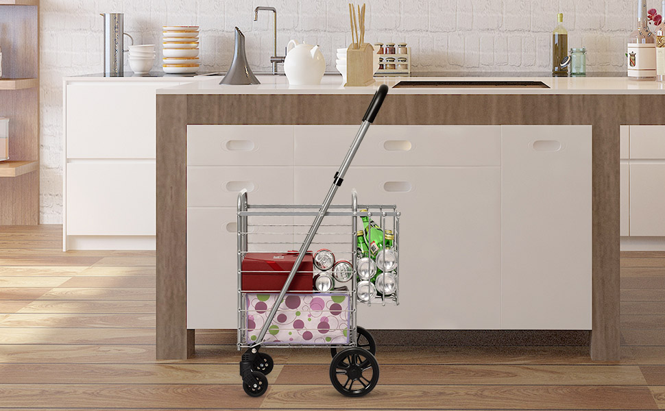 Carrello spesa a doppio cestello