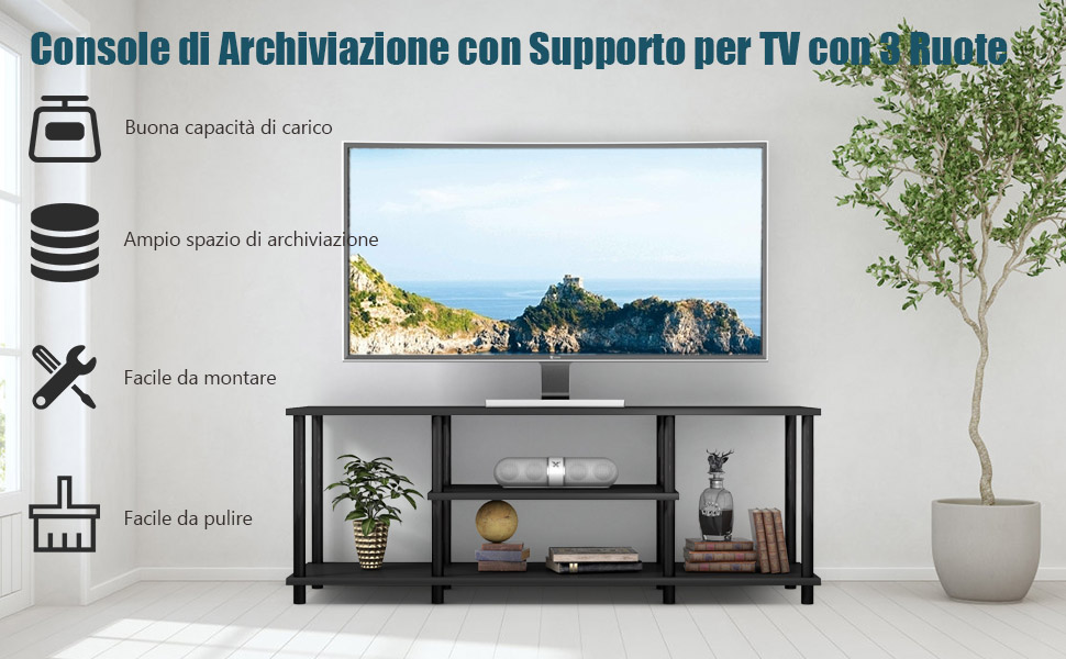 Supporto TV a 3 livelli