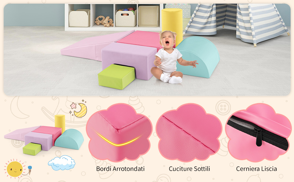 Bluecaps – 30 Mattoncini In Schiuma Per Bambini, Mattoni A Grandezza Naturale, Atossici, Gioco Indoor/outdoor